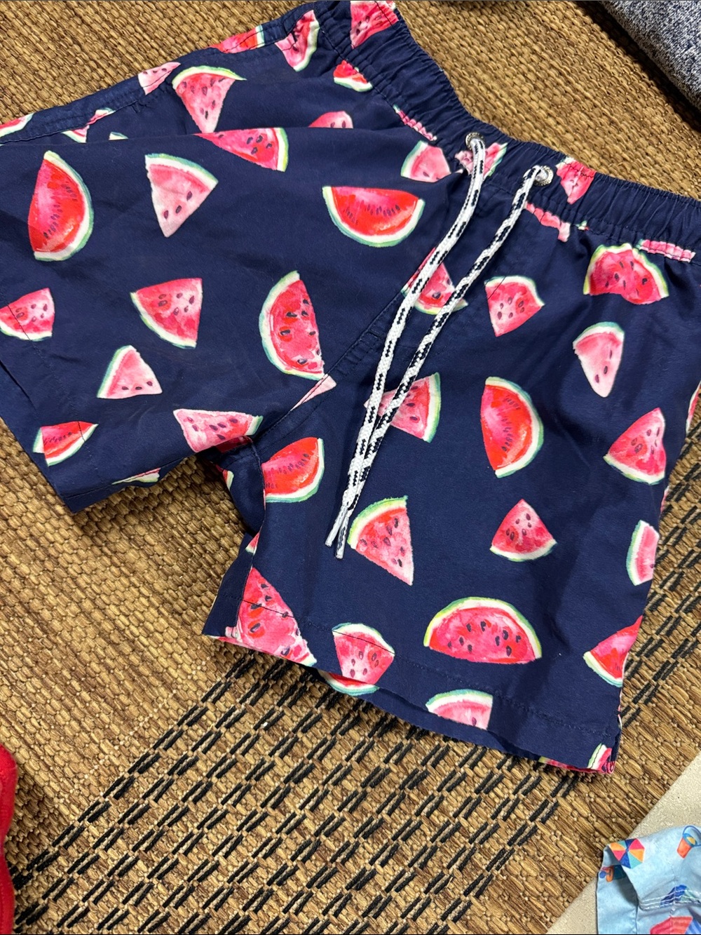 Snapper Rock Navy Blue watermelon Swim Shorts